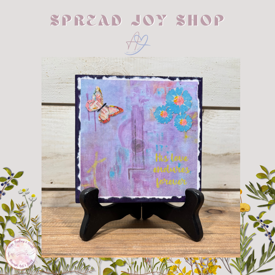 Purple Haze Painting | His Love Endures Forever Art Plaque