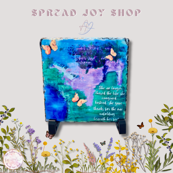 “She No Longer Chased the Life She Imagined” – Granite Art Plaque with Stand