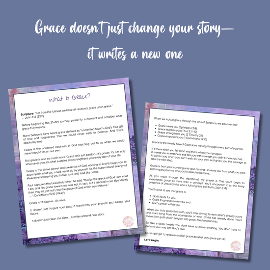 Walking in Grace: A 21-Day Devotional Journal - Printable PDF