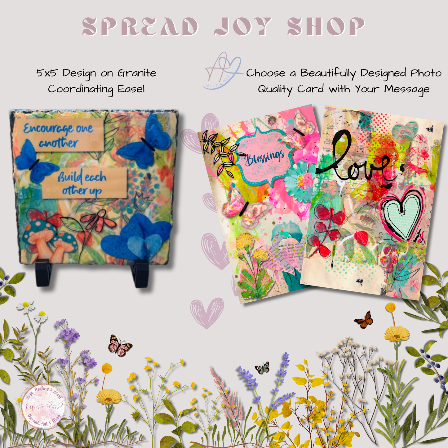 Encourage One Another – Granite Art Plaque with Easel