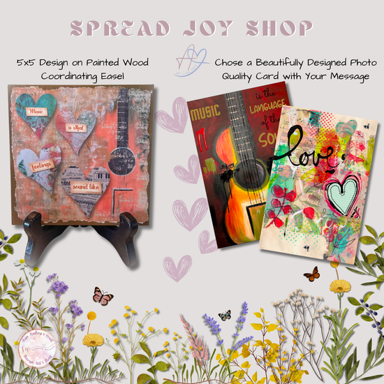Music is What Feelings Sound Like – Handmade Mixed Media Art on Wood with Easel