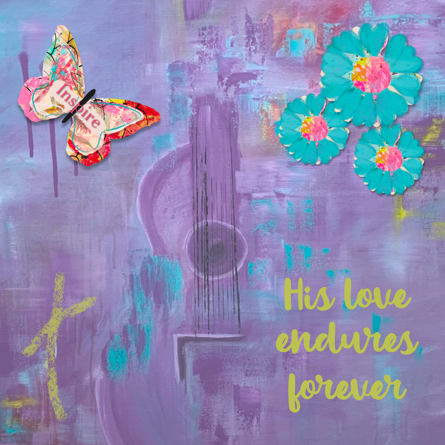 Purple Haze Painting | His Love Endures Forever Art Plaque