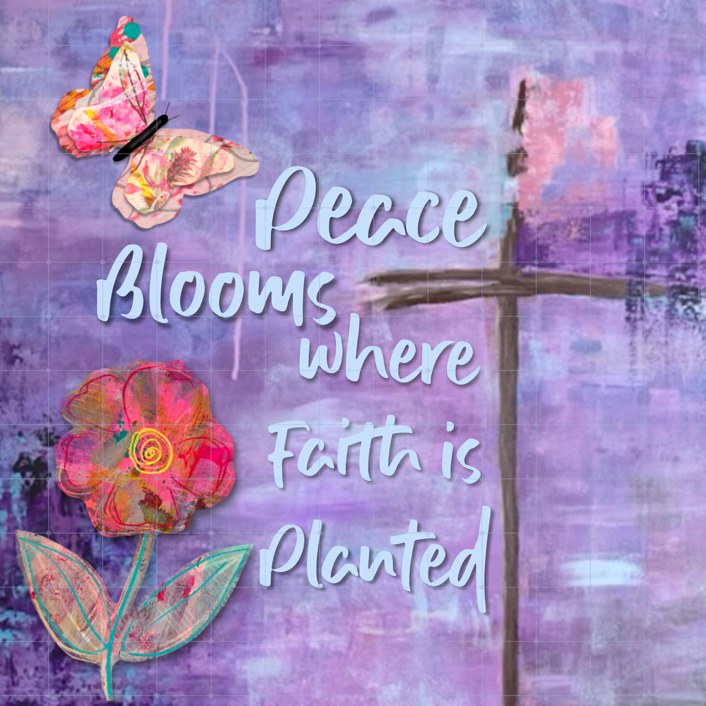 “Peace Blooms Where Faith is Planted” Scripture | Floral Faith Digital Download