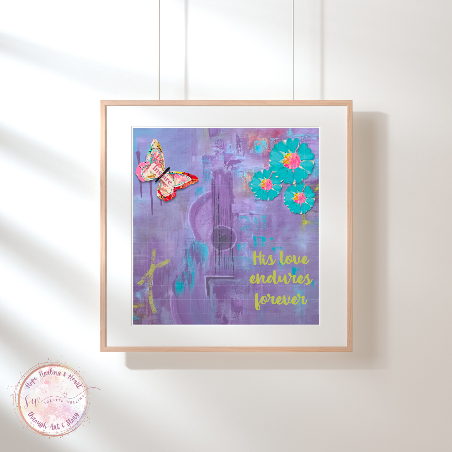 His Love Endures Forever Printable Wall Art | Purple Haze Painting