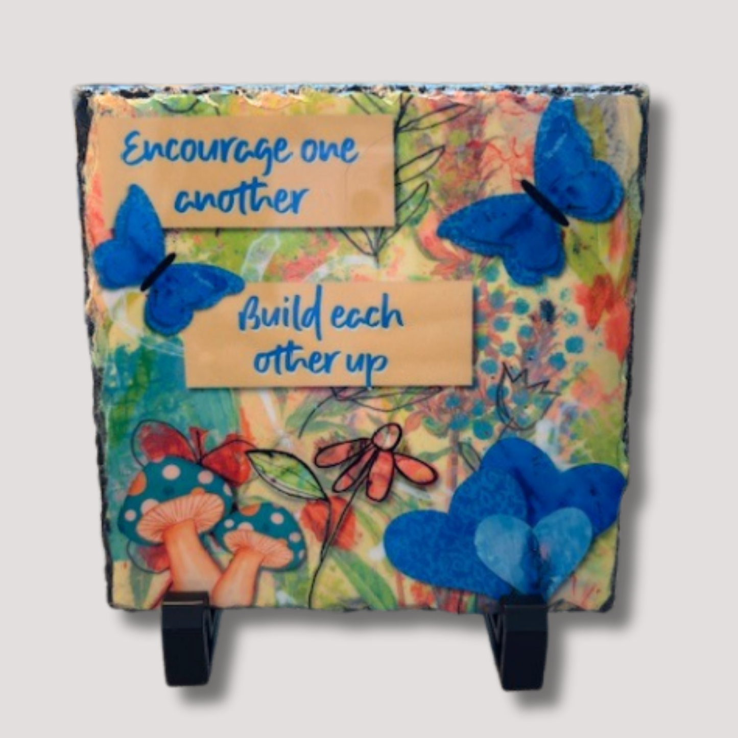 Encourage One Another – Granite Art Plaque with Easel