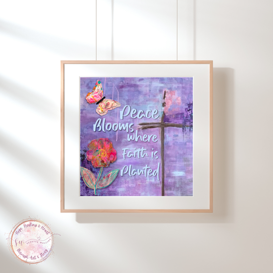 “Peace Blooms Where Faith is Planted” Scripture | Floral Faith Digital Download