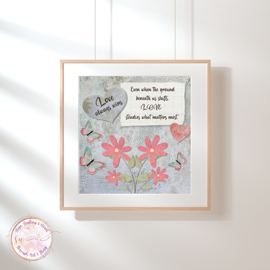 “Love Always Wins” | Inspirational Floral Digital Download