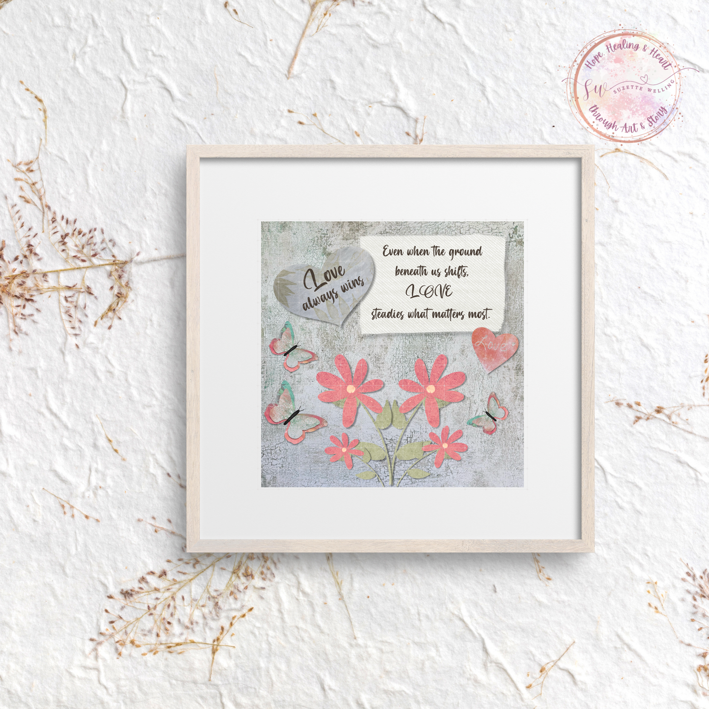“Love Always Wins” | Inspirational Floral Digital Download