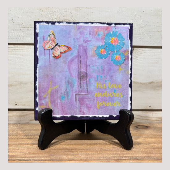 Purple Haze Painting | His Love Endures Forever Art Plaque