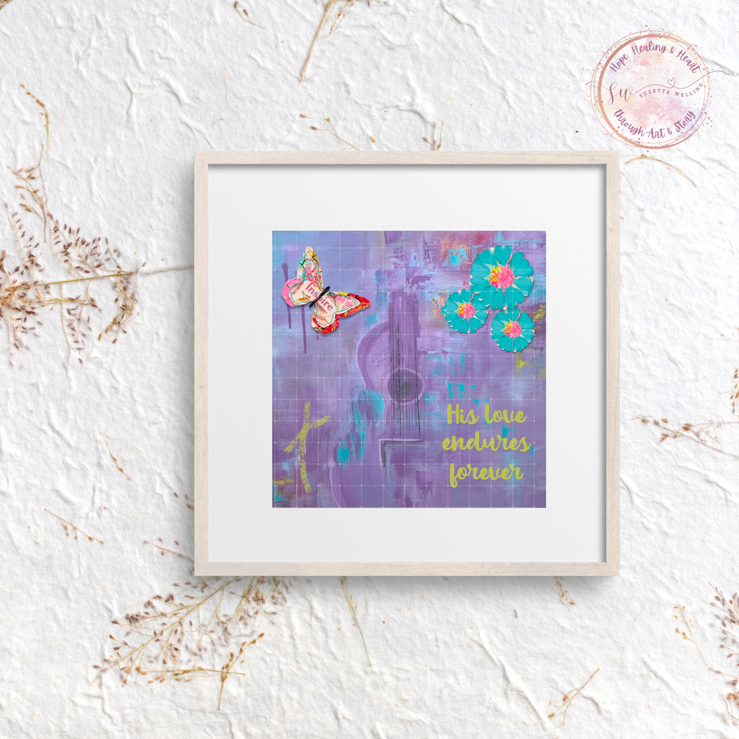 His Love Endures Forever Printable Wall Art | Purple Haze Painting