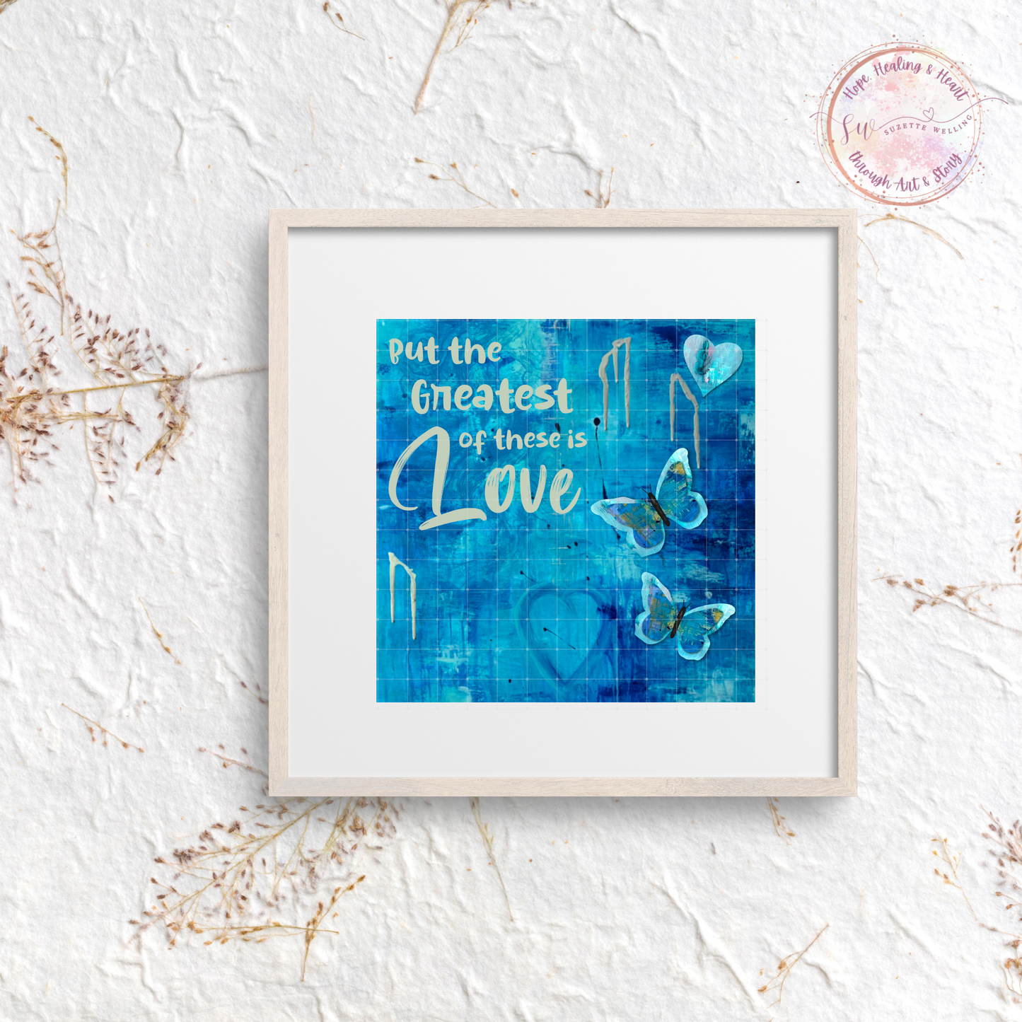 The Greatest of These is Love” Scripture | Blue Butterfly Digital Download