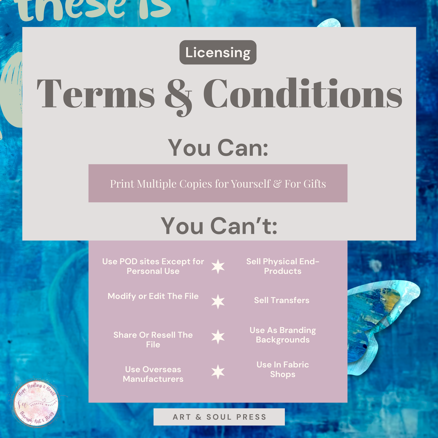 The Greatest of These is Love” Scripture | Blue Butterfly Digital Download