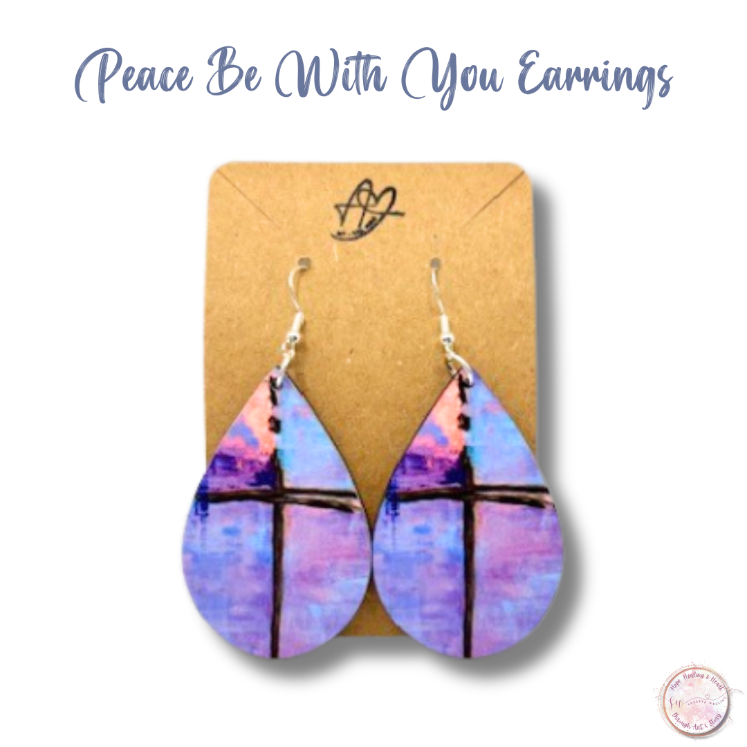 Peace Be With You Teardrop Earrings