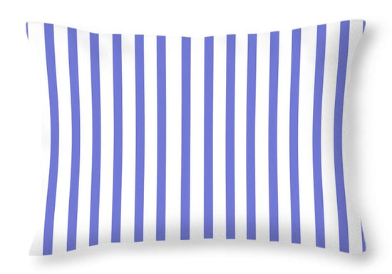 Blue Porcelain Stripe - Throw Pillow