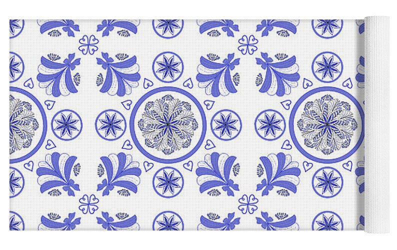 Blue Porcelain - Yoga Mat
