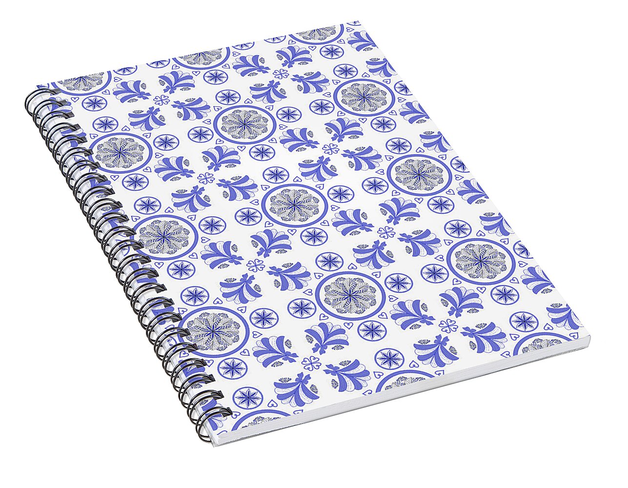Blue Porcelain - Spiral Notebook