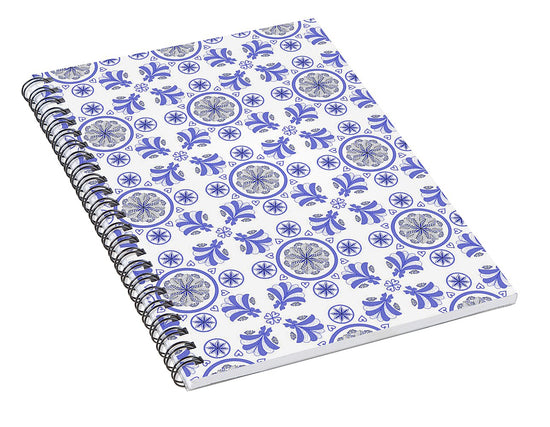 Blue Porcelain - Spiral Notebook