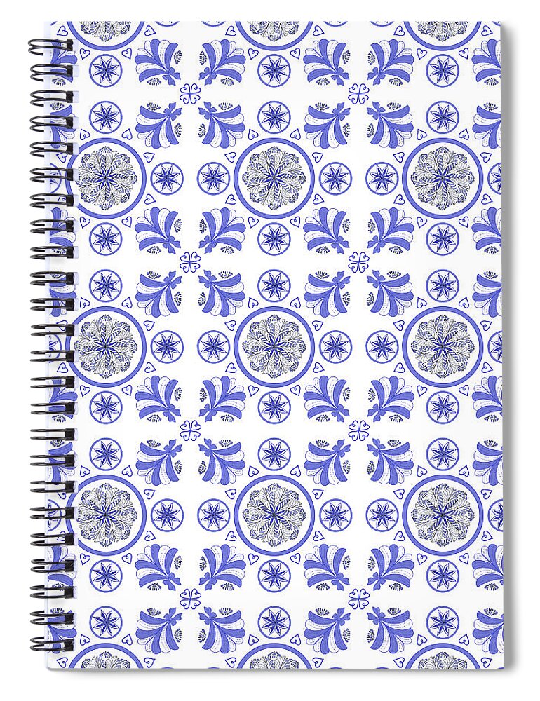 Blue Porcelain - Spiral Notebook