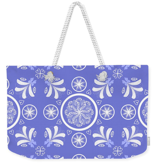 Blue Porcelain V2.1 - Weekender Tote Bag