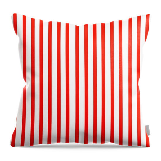 Coquette Coastal Stripe - Red - Throw Pillow