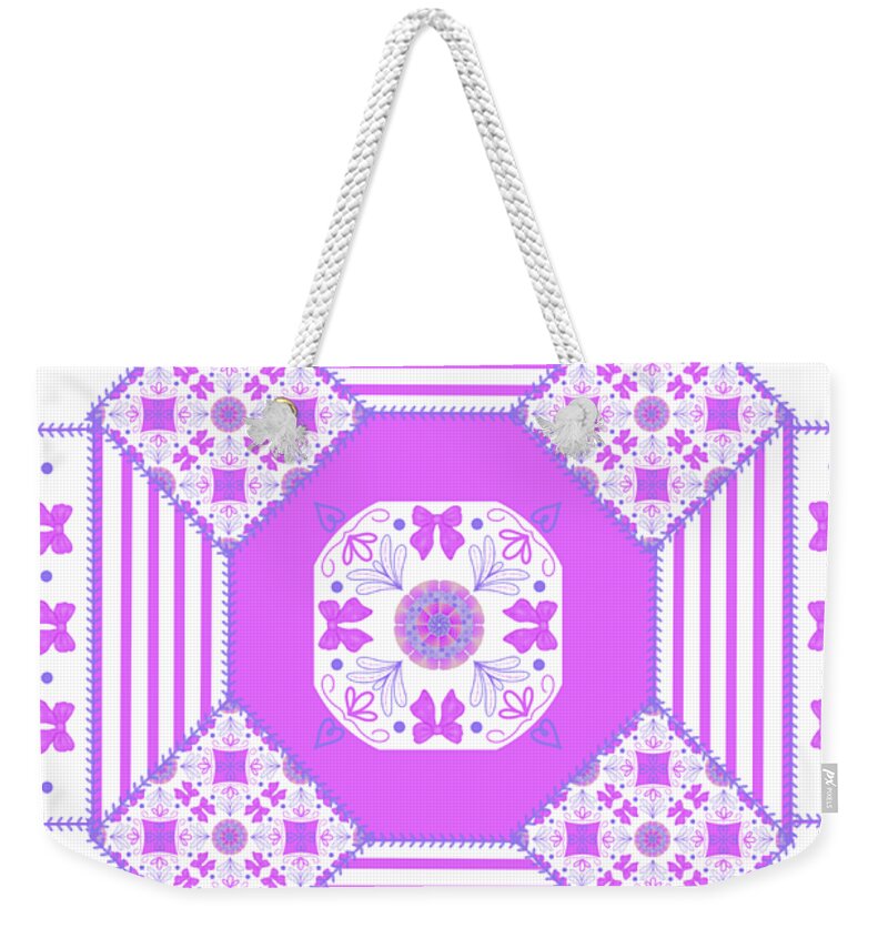 Coquette Mosaic Heart Quilted - Weekender Tote Bag