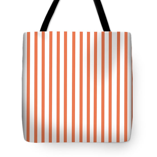 Coral Stripe - Tote Bag