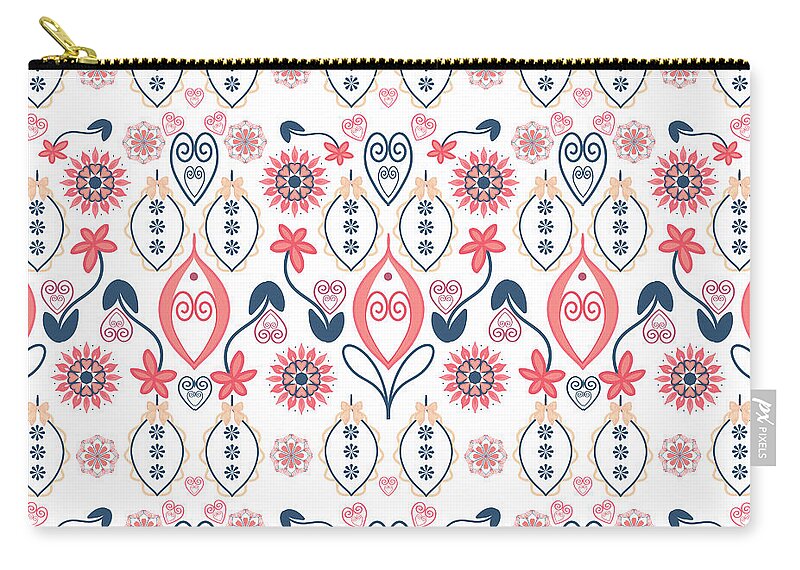 Folk Blossom Garden - Zip Pouch