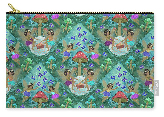 Whimsical Fairy Garden Dreams - Zip Pouch