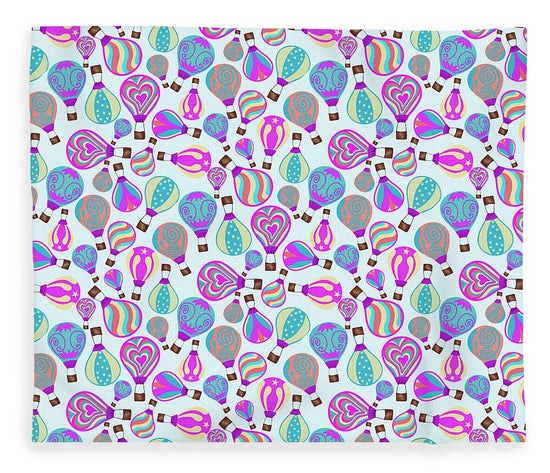 Whimsical Hot Air Balloon Sky - Blanket