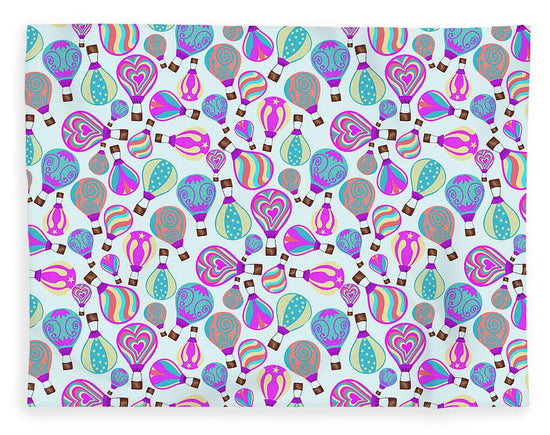 Whimsical Hot Air Balloon Sky - Blanket