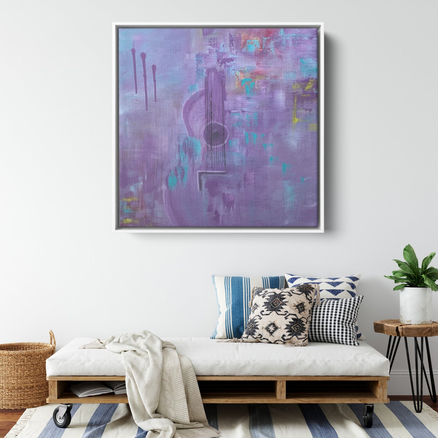 Framed Canvas Print: Purple Haze