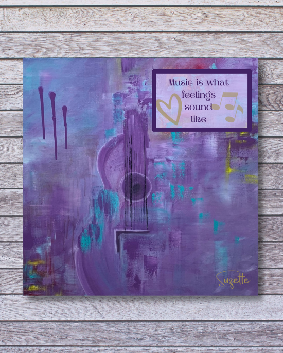 Printable Download: Music is What Feelings Sound Like - Purple Passion