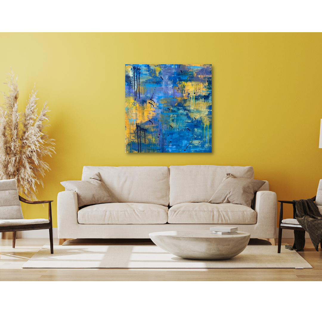 1 Original Artwork: Indian Summer  24 x 24 Original Painting on Stretched Canvas