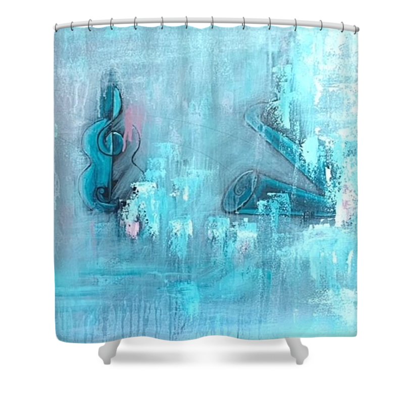 Shower Curtain - Playing the Blues